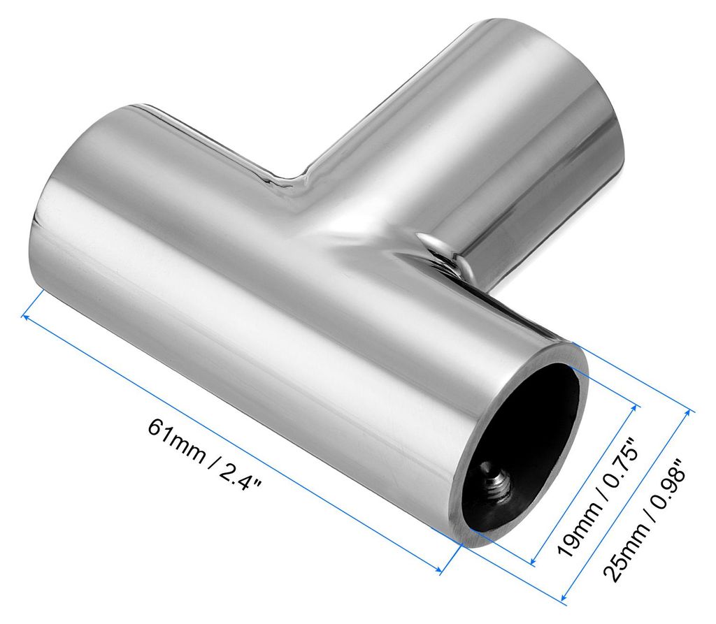 2 Stš¹ck Verstellbare Gardinenstangen Eckverbinder 19mm Innendurchmesser 304 Edelstahl Fenster-Scharnierverbinder mit Sechskantschlš¹ssel, Silb...