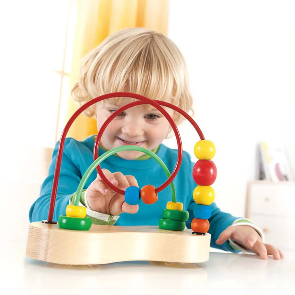Hape E1801 Double Bubble Labyrinthe à Billes en Bois pour Éveil Bébé - 4