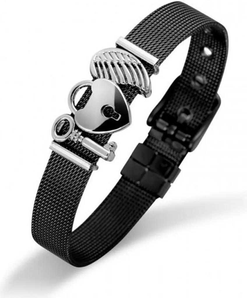Pierre Ricaud PR151.B: Bracciale in Acciaio Mesh Nero Alta Qualità