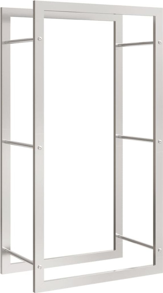 Brennholzregal 50x28x94 cm Edelstahl