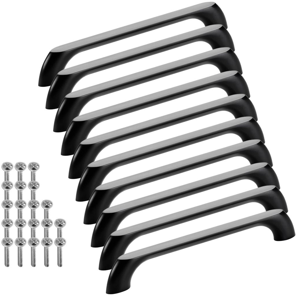 SOTECH Möbelgriff BLACKLINE VII Schrankgriff – Bohrabstand 160 mm, schwarz matt (10 Stück)
