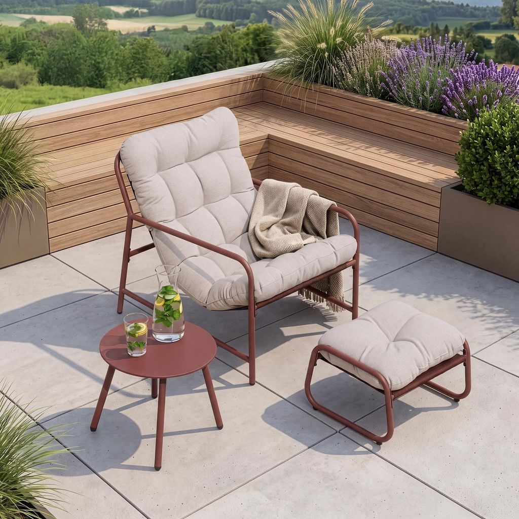 Gartenmöbel-Set 'Trerdfjoa' 3-tlg. mit Gartenstuhl Produktbild 