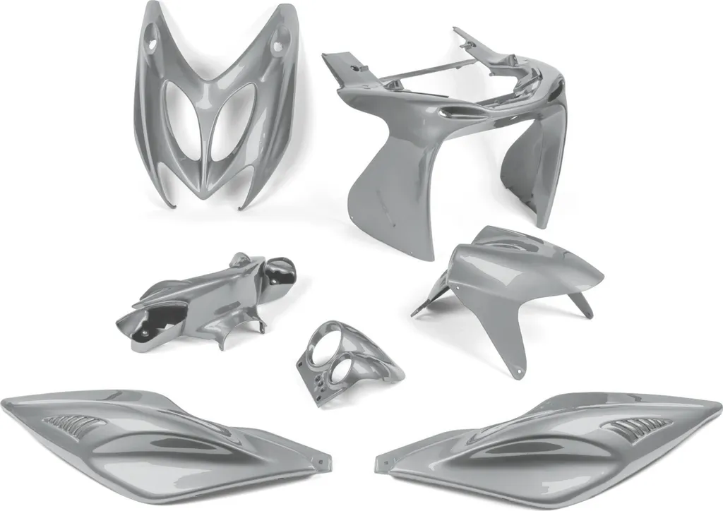 Kit carrosserie TNT gris noir haute résistance pour MBK Nitro Naked