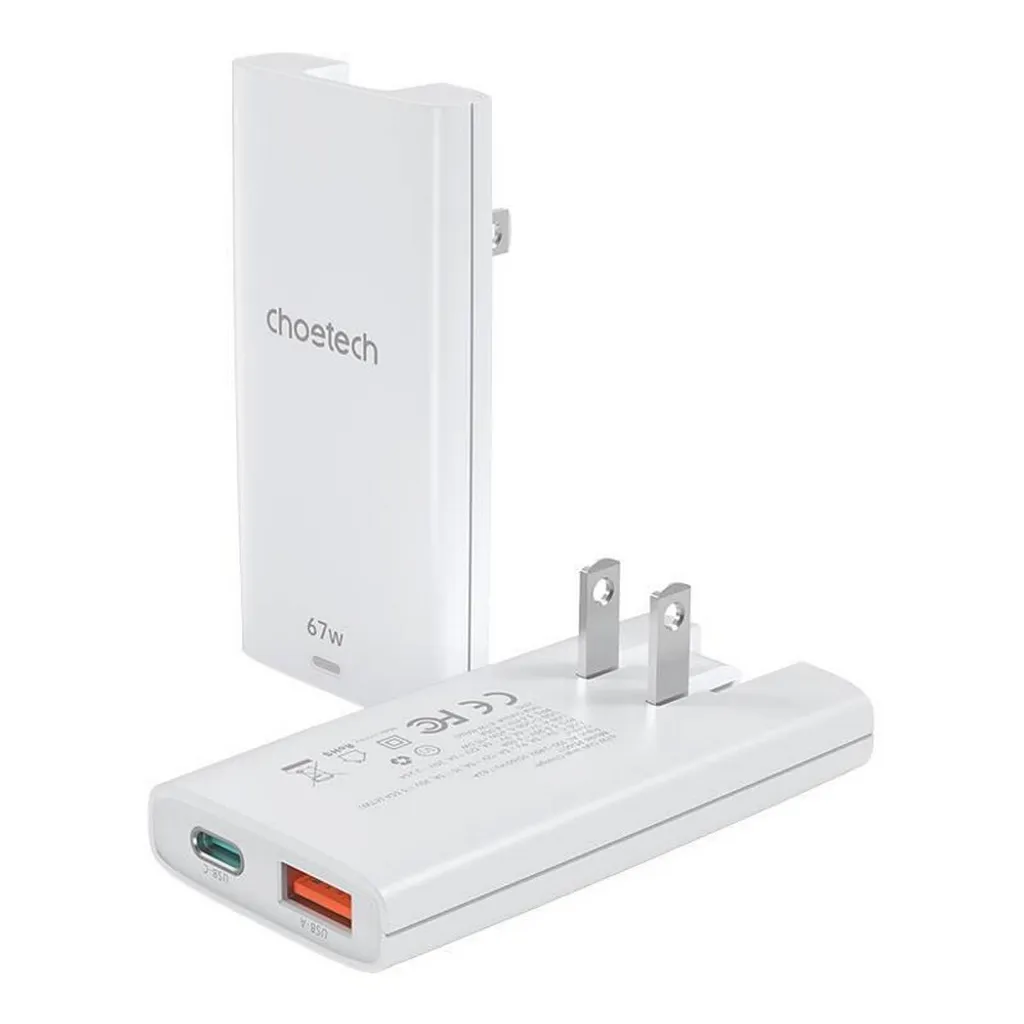 Chargeur GaN 65W Choetech PD6011 Haute Performance avec Double Sortie - 2