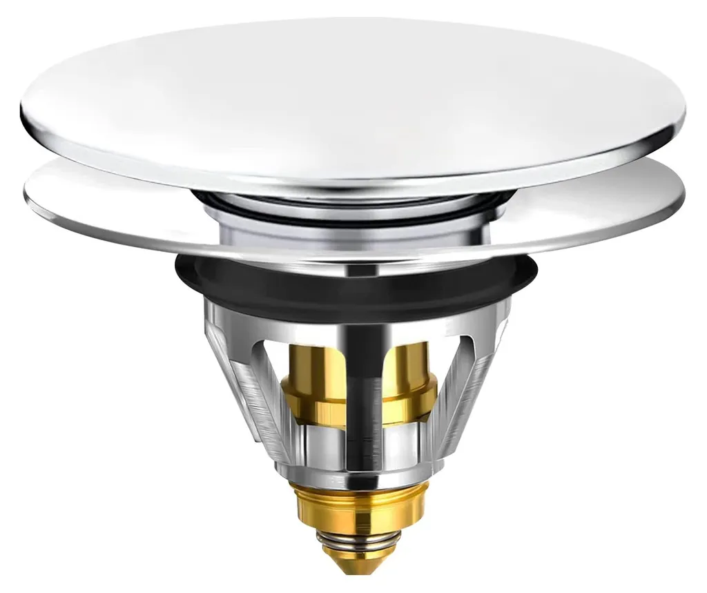 Bouchon de vidange universel à ressort 34-38 mm avec crépine intégrée