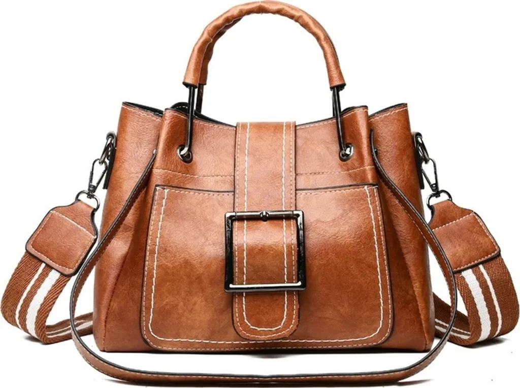 Petit sac à main marron chic pour femme et sacoche bandoulière rétro