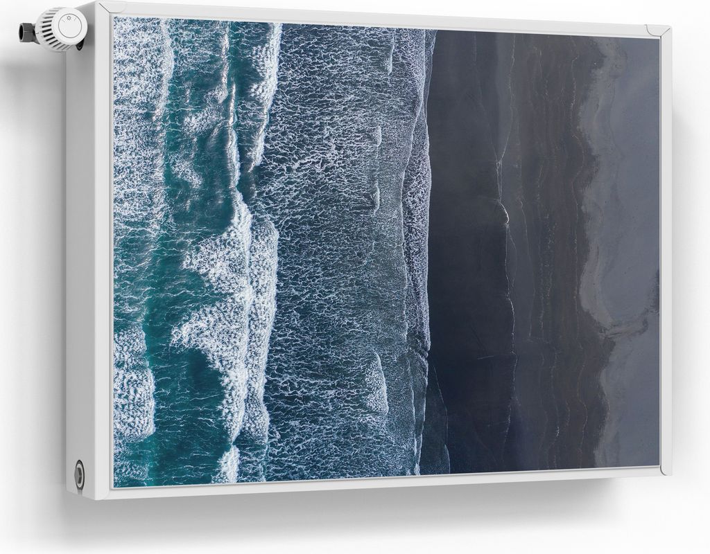 DEQORI Magnetmatte Heizung beschreibbar 80x60 cm 'Meereskontraste' Magnetfolie