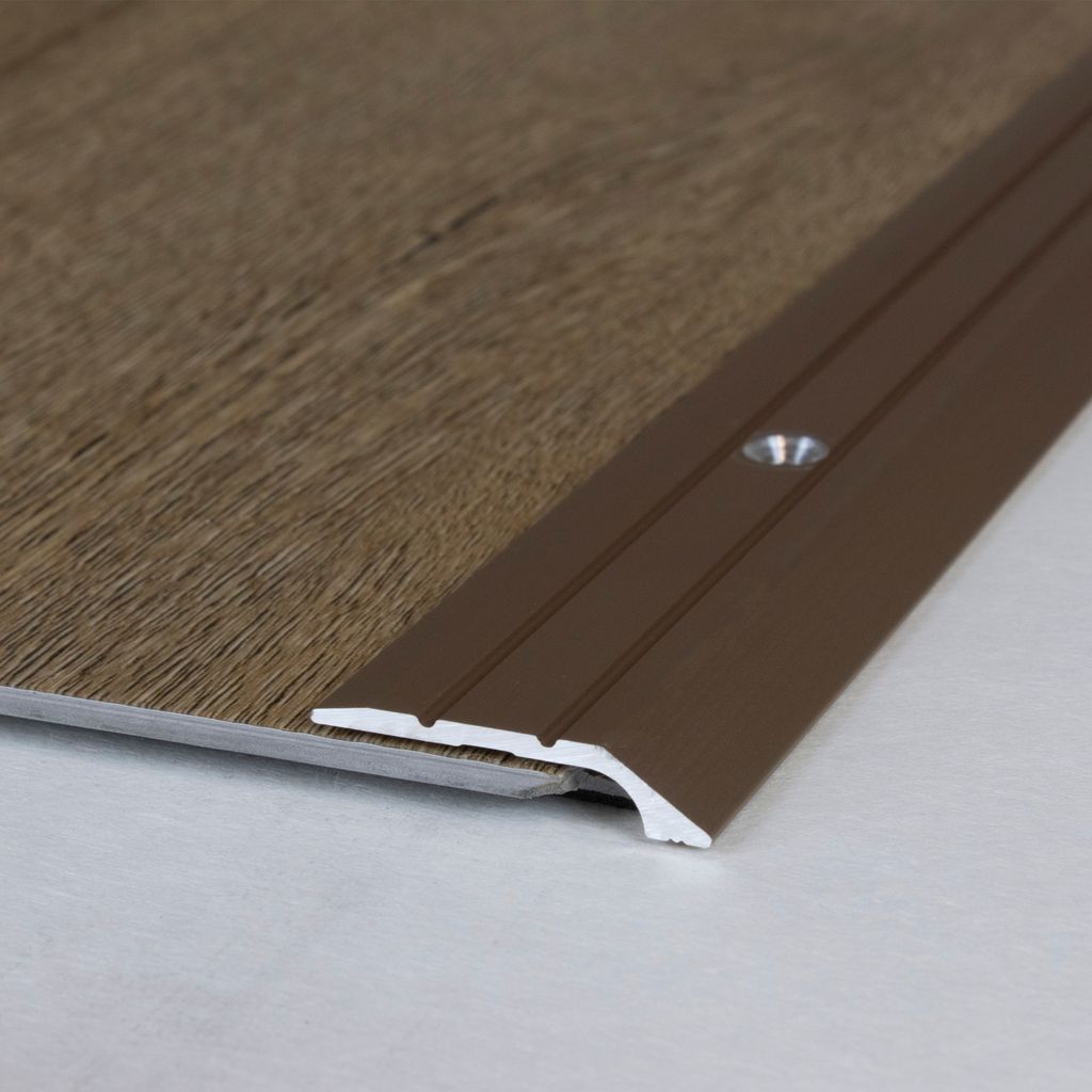 PROVISTON Abschlussprofil Alu eloxiert Bronze Hell Breite 30 mm Höhe 4.5 mm Länge 1000 mm Selbstklebend Einfassprofil Einschubprofil Abschlussleiste