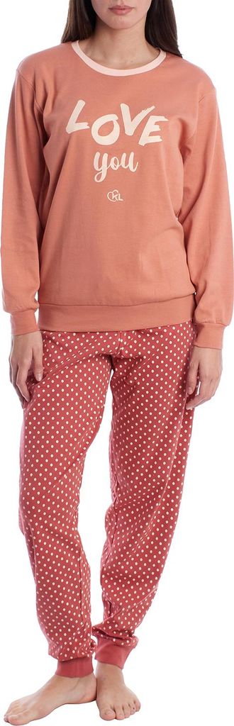 Kisses&Love Langärmliger Damen-Schlafanzug aus Baumwolle KLP1