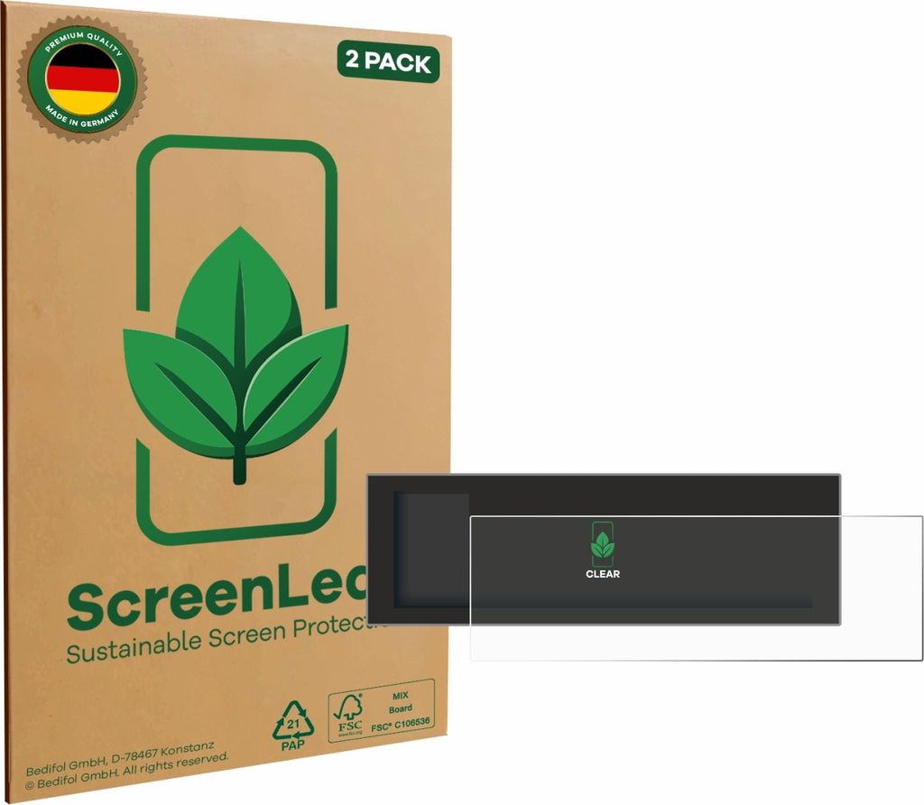 2x ScreenLeaf Schutzfolie für EcoFlow DELTA 3 Plus nachhaltiger Displayschutz Display Schutz Folie Klar Transparent