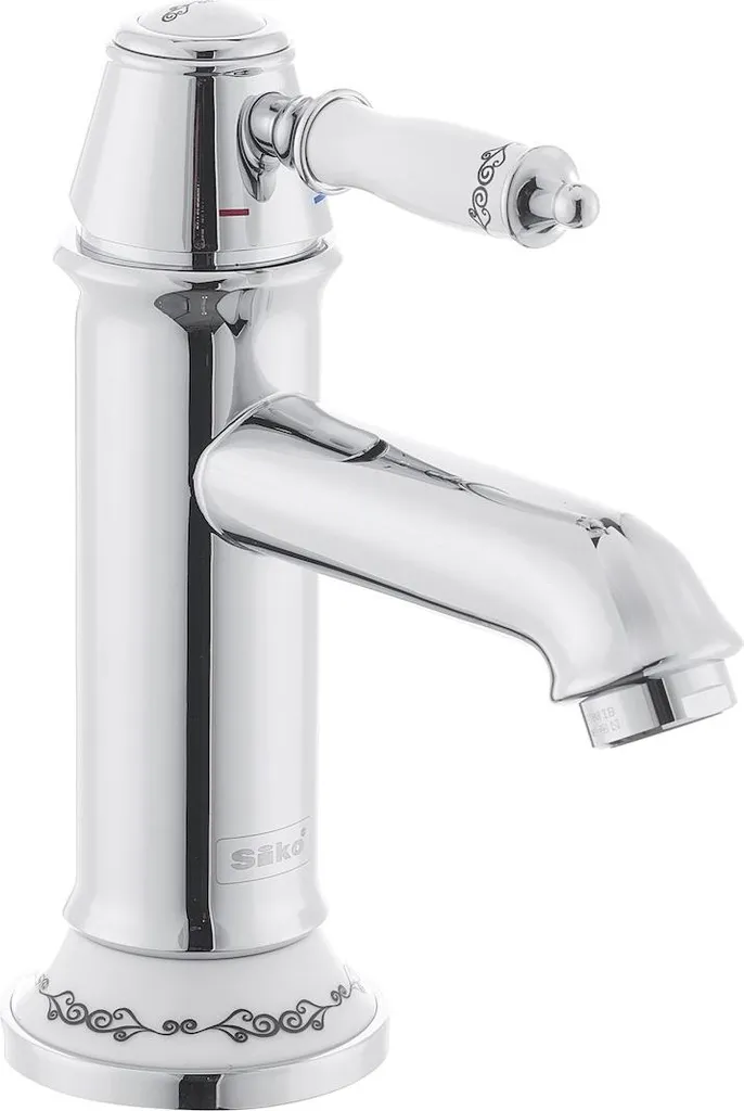 SAT Rubinetto Nostalgia Miscelatore retrò per lavabo Miscelatore monocomando per lavabo, cromato