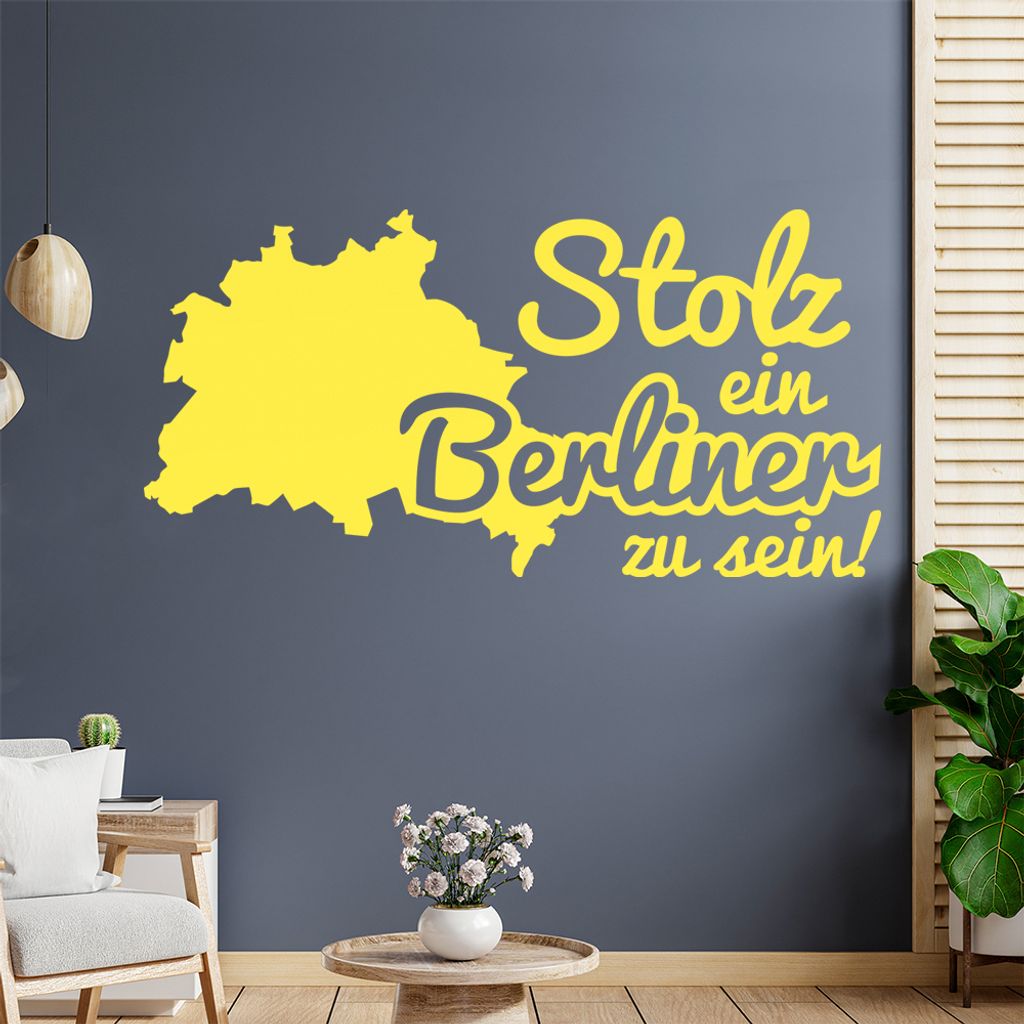 Berliner Stolz Wandtattoo Wandaufkleber Wall Sticker - Dekoration, Küche, Wohnzimmer, Schlafzimmer, Badezimmer