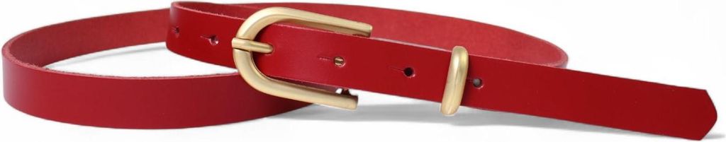 FRONHOFER schmaler 2 cm Damengürtel mit goldener Schnalle & Schlaufe