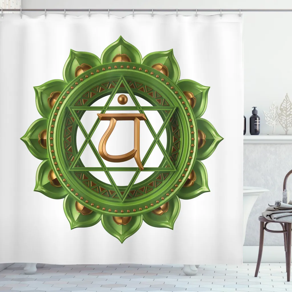 ABAKUHAUS Tenda Doccia Chakra 175x240 Promo | Antimuffa con Ganci