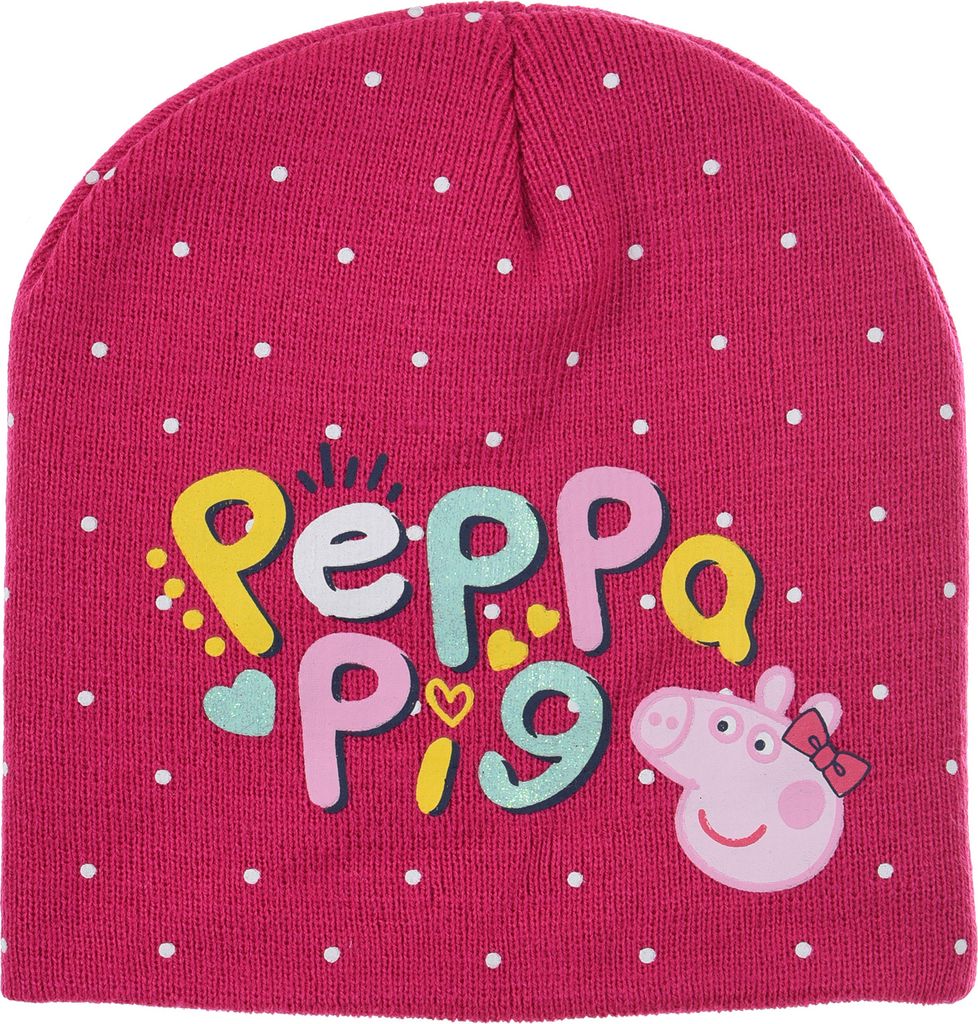 Peppa Wutz Pig Kinder Mädchen Winter-Mütze Beanie-Mütze  , Produktbild 