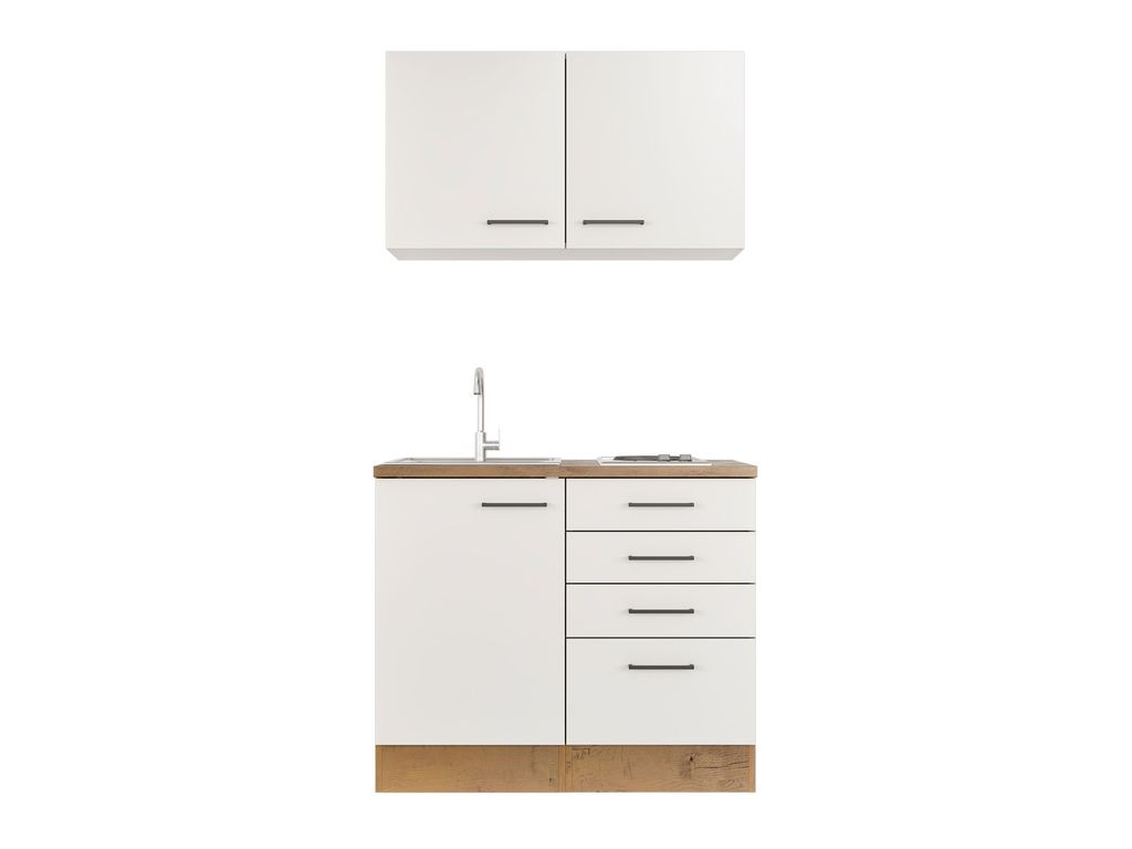 Miniküche - 100 cm - Magnolia matt Lancelot Oak – Vintea