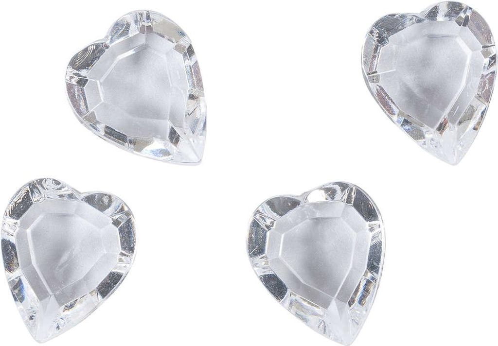 Brillant-Herzen 23mm, ca. 30 Stück. Diamantherzen 100ml. Natur