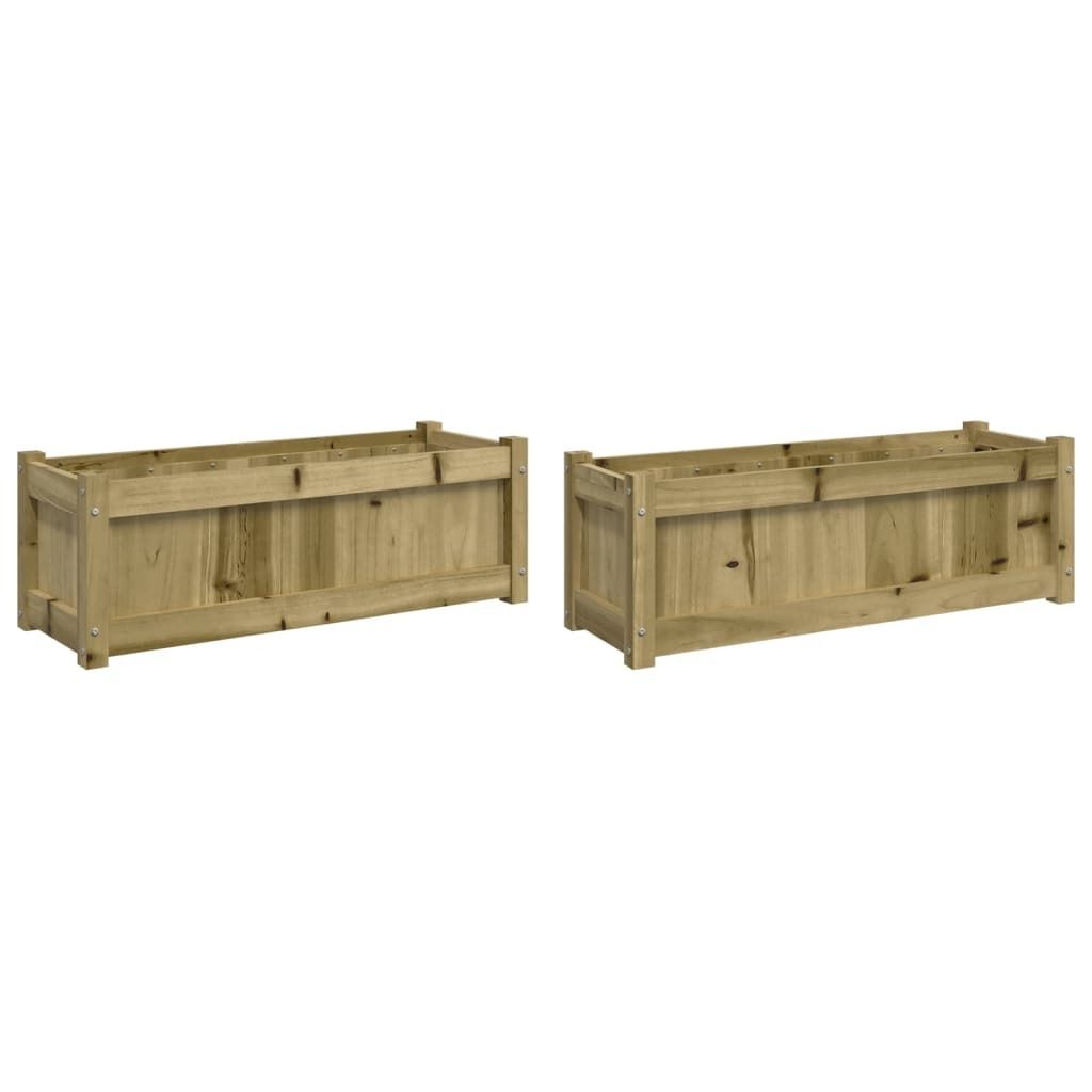 vidaXL Bac à plantes 2 pcs. Bois de pin imprégné Image du produit 