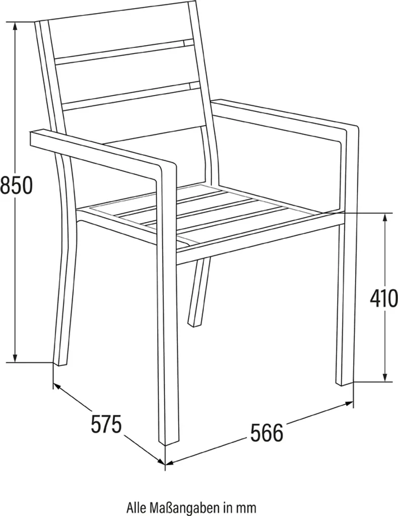 Chaise camping moderne MADERA : Structure anthracite + Assise grise - 10