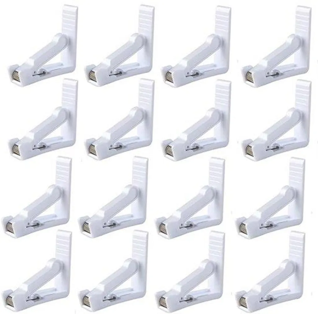 Clips de nappe blancs pour pique-nique et vent lot de 16 pièces stables