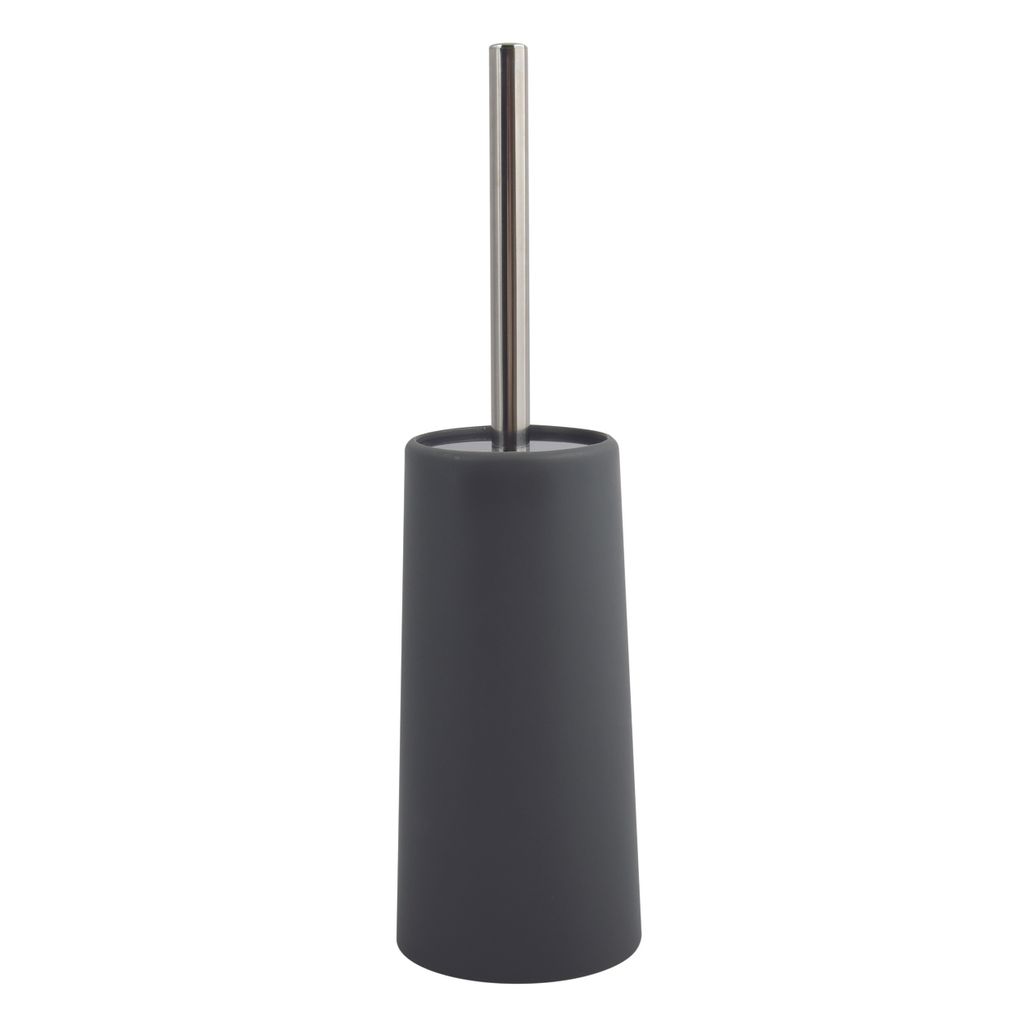 MSV WC Bürste Toilettenbürste Klobürste WC Garnitur aus PP Ø 10 x 22 cm Anthrazit
