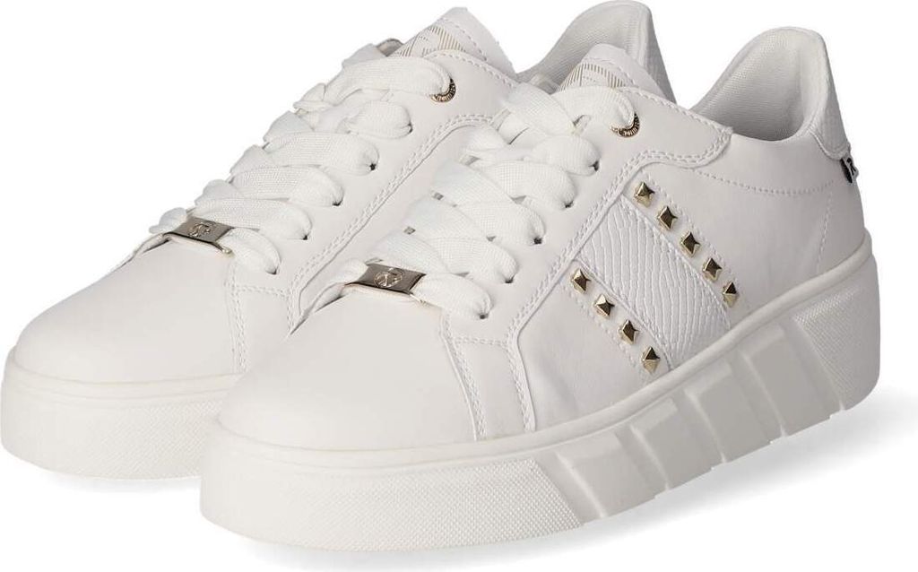Rieker Damen Low Sneaker Weiß Leder-Synthetik-Mix Größe: 42