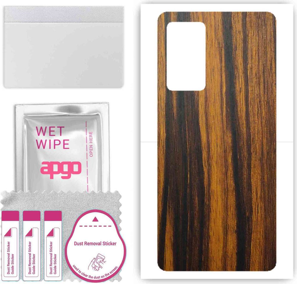 apgo Rückseite Schutzfolie, Skin, kompatibel mit Vivo X60 Pro 5G, Hinten Displayschutzfolie aus Vinylfolie, kratzfest, einfache Montage - Tigerwood