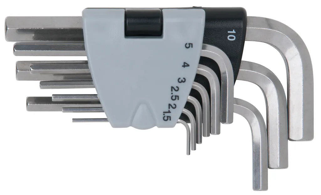 KS TOOLS Set di chiavi esagonali in acciaio inox 9 pezzi - 964.0320