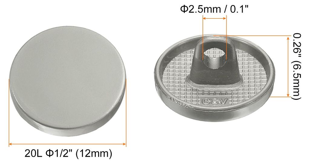 10 Stš¹ck Kn?pfe 12mm Metall Flache Buttons zum Ann?hen Runde Bastelkn?pfe fš¹r Bekleidung Hosen Mantel Jacken Blazer Hemd Anzš¹ge Dekorieren...