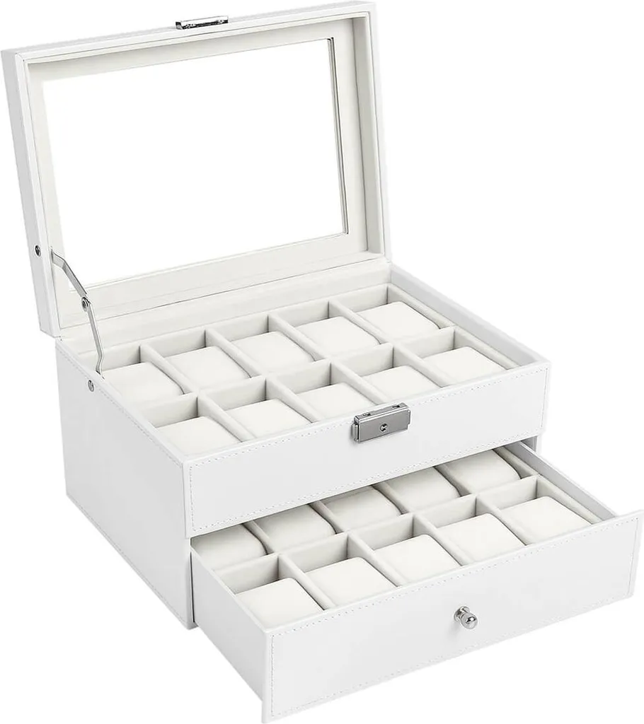 Organisateur de montres blanc 20 pièces pour protéger votre collection