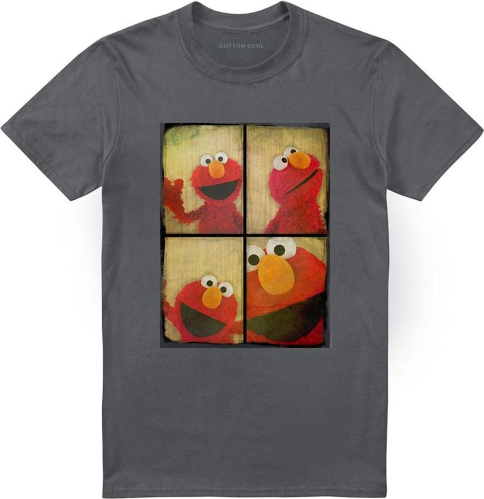 Sesame Street - T-Shirt für Herren/Damen Uni TV21269 (4XL) (Holzkohle)