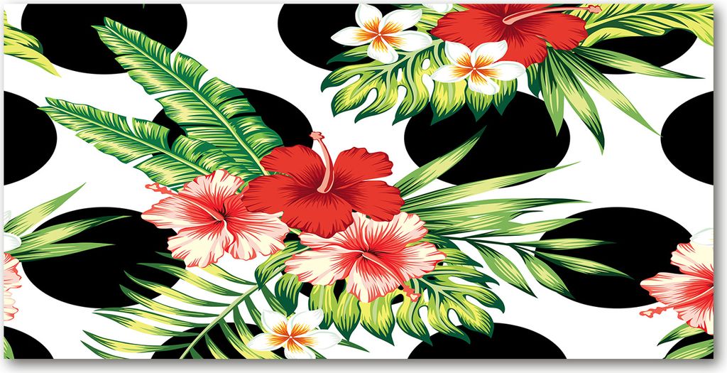 Tulup Leinwandbild -100x50 cm - Wandkunst - Drucke auf Leinwand - Leinwanddruck - Blumen & Pflanzen - Mehrfarbig - Hawaii Blumen