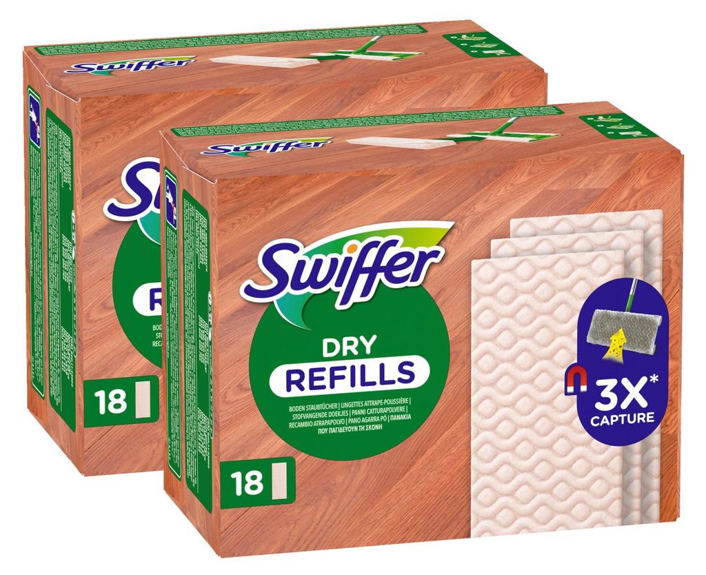 2x Swiffer Holz & Parkett Wischtücher 18er Produktbild 