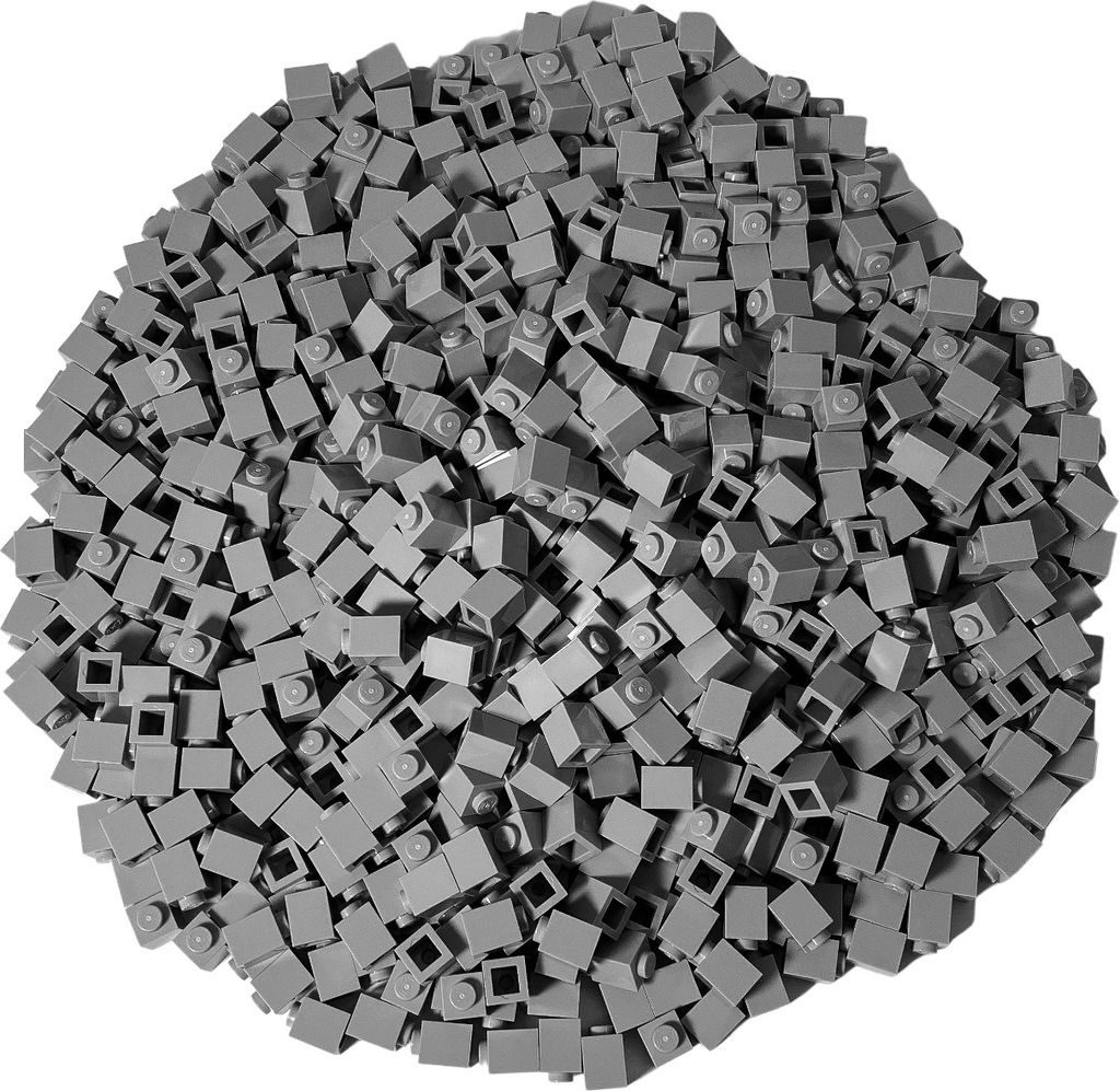 LEGO 1x1 Steine Hochsteine Hellgrau - 3005 NEU! Menge 1000x