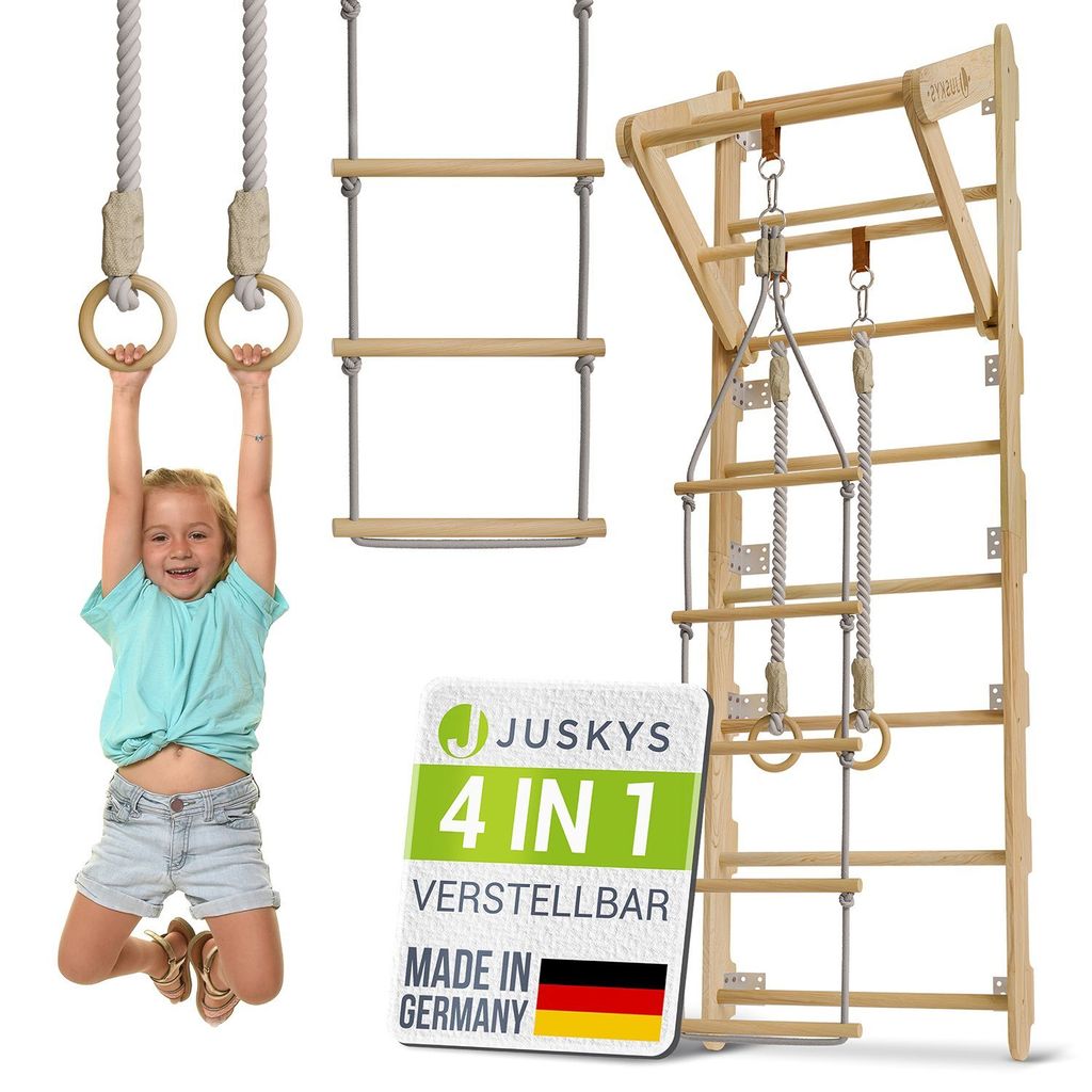Juskys Sprossenwand für Kinder - Indoor Klettergerüst mit Produktbild 