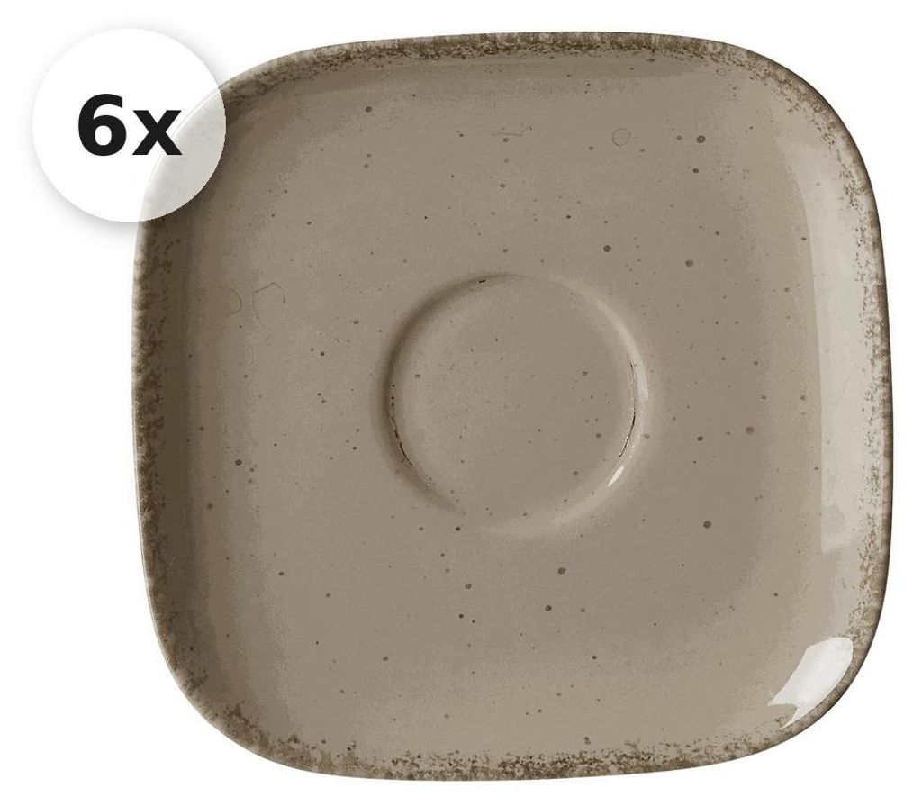 Untertassen zur Kaffeetasse 6er Set Casa grau Produktbild 