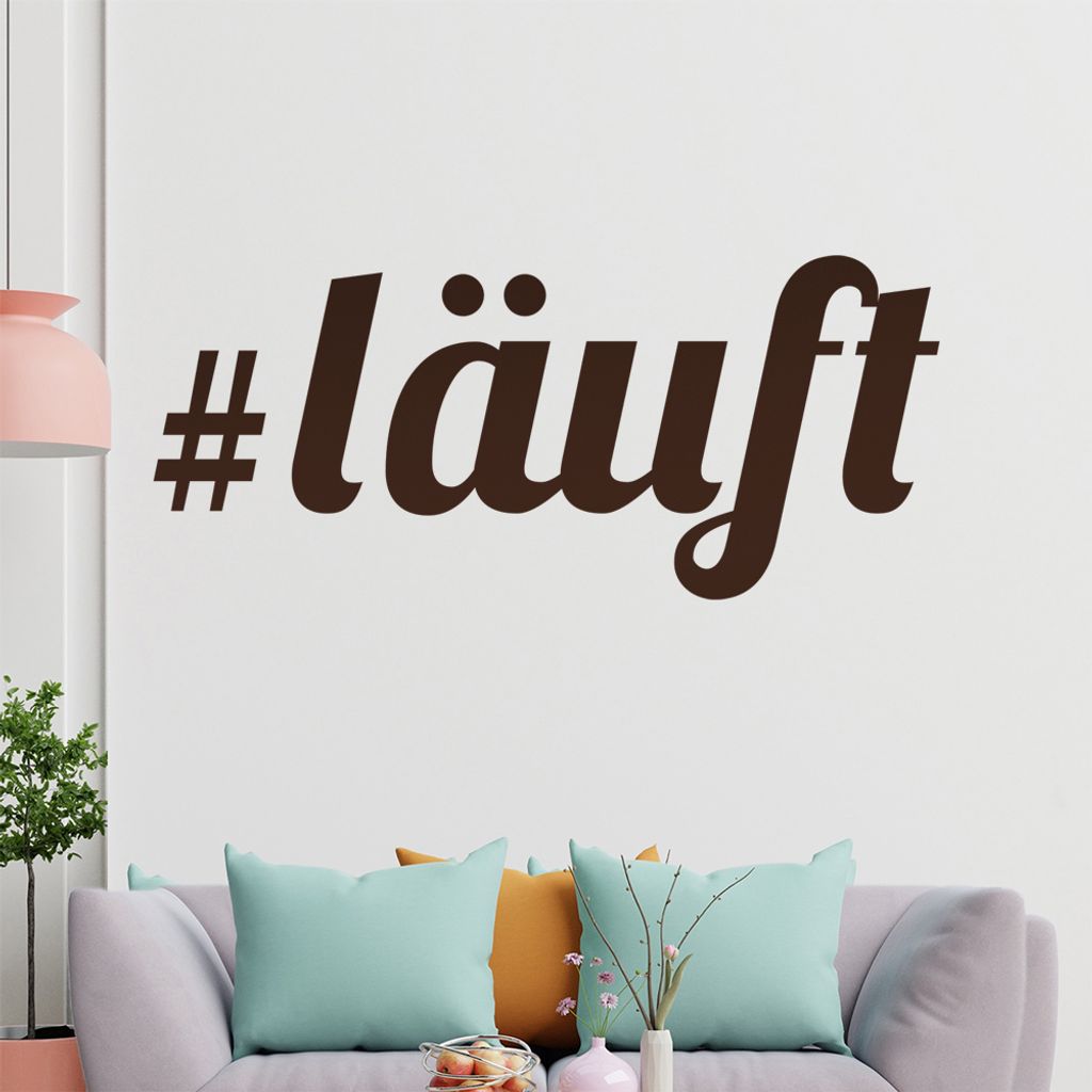 KIWISTAR #Läuft Wandtattoo in 6 Größen - Wandaufkleber Wall Sticker - Dekoration, Küche, Wohnzimmer, Schlafzimmer, Badezimmer