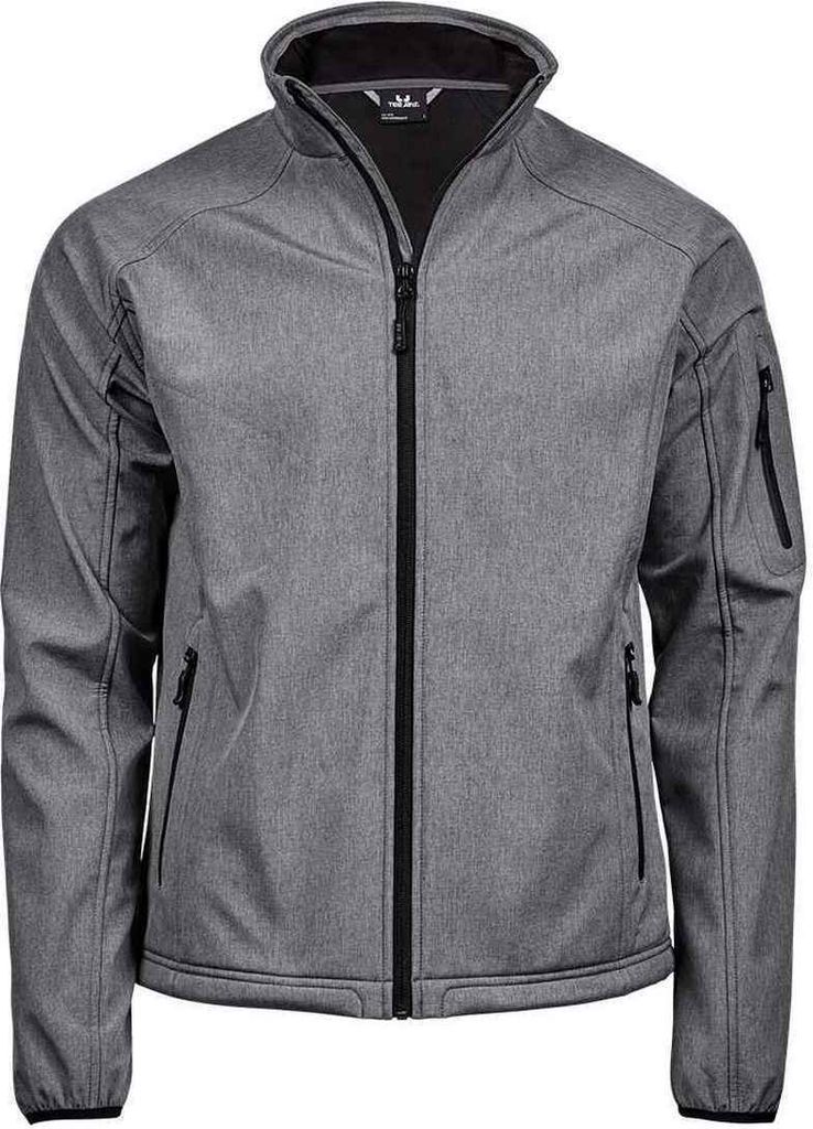Tee Jays - Softshelljacke Leicht für Herren - Aktiv PC4846 (3XL) (Grau meliert)