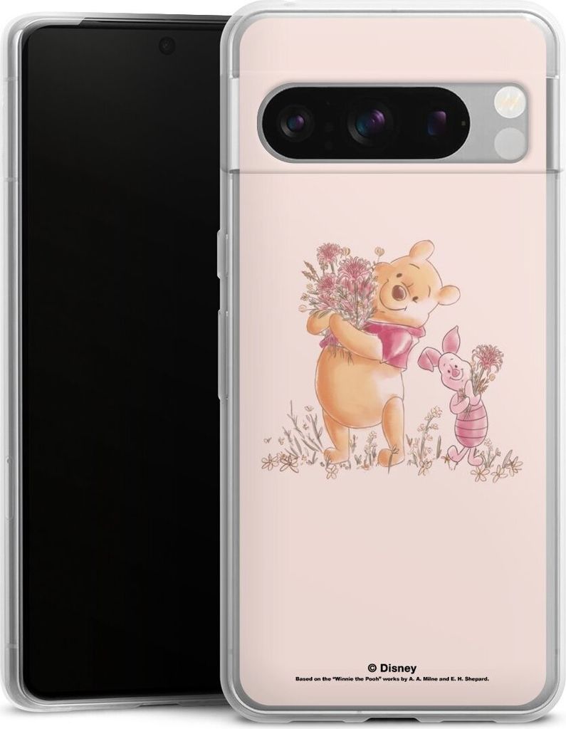 DeinDesign Slim Hülle für Google Pixel 8 Pro Silikon Case Ultra Dünn Handyhülle Disney Offizielles Lizenzprodukt Winnie Puuh Ferkel