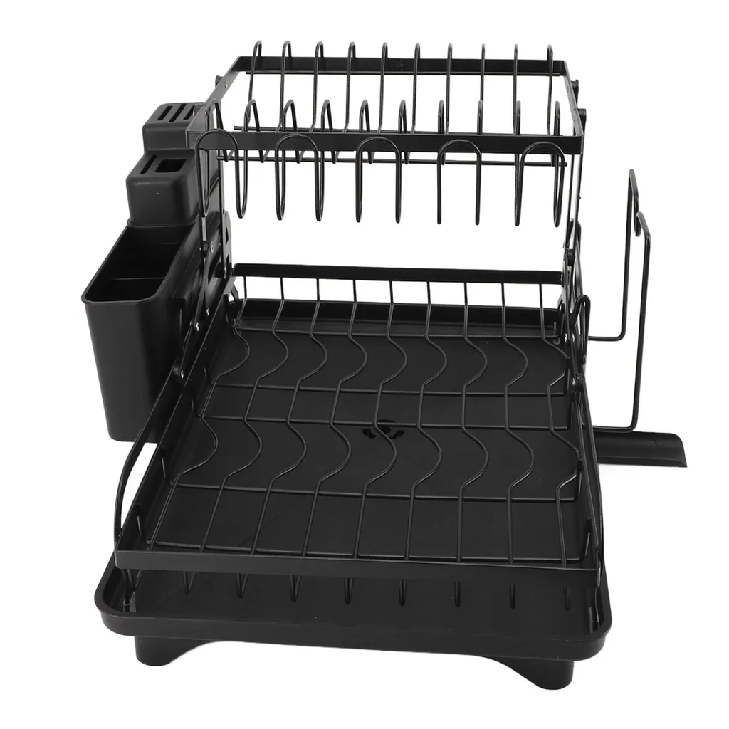 Égouttoir à vaisselle rabattable gris anthracite gain de place cuisine