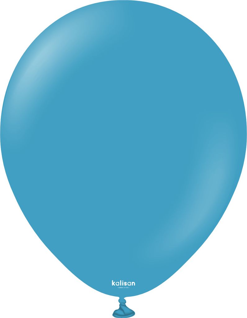 Kalisan Retro Deep Blue Latexballons, blau, 30 cm, 100 Stk.