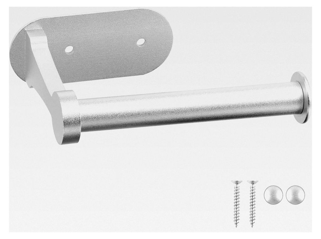 Selbstklebender Toilettenpapierhalter, ohne Bohren, Rollenhalter für Bad, Toilette und Küche (Silber)