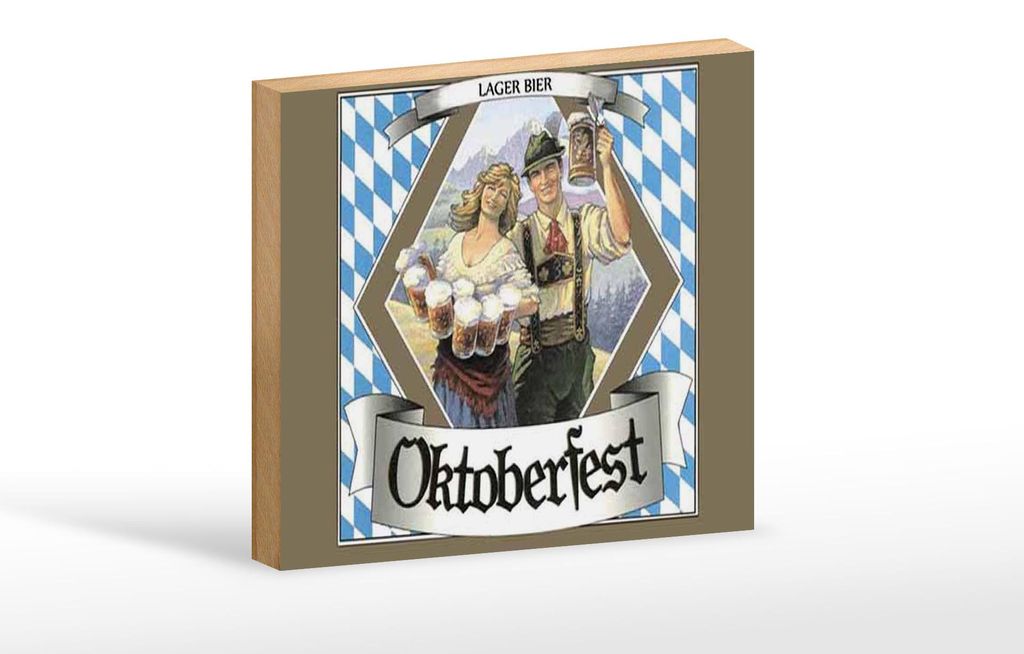 Holzschild Spruch 18x12cm Lager Bier Bayern