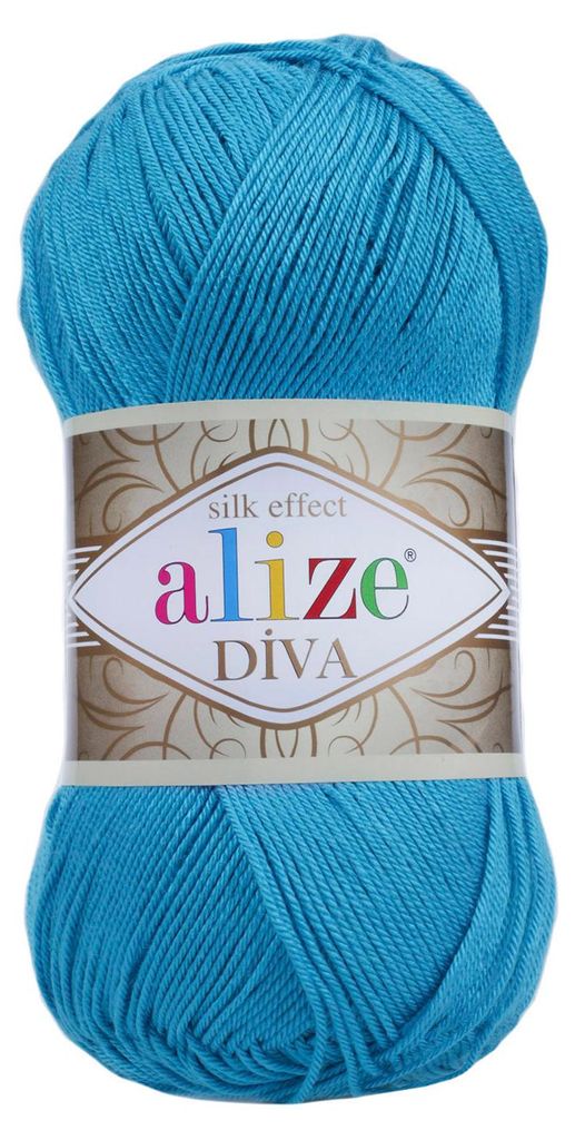 Strickgarn ALIZE DIVA Sommerwolle Häkelgarn Wolle Sommer Stricken Häkeln 245 blau