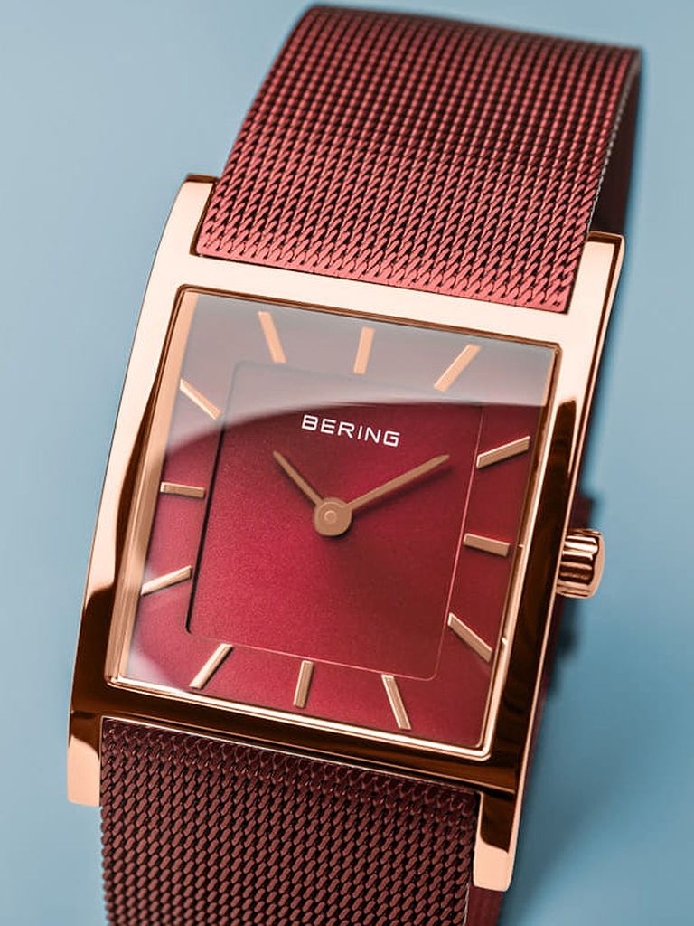 Bering Bering Damen Analoguhr Classic Rosegold Rot