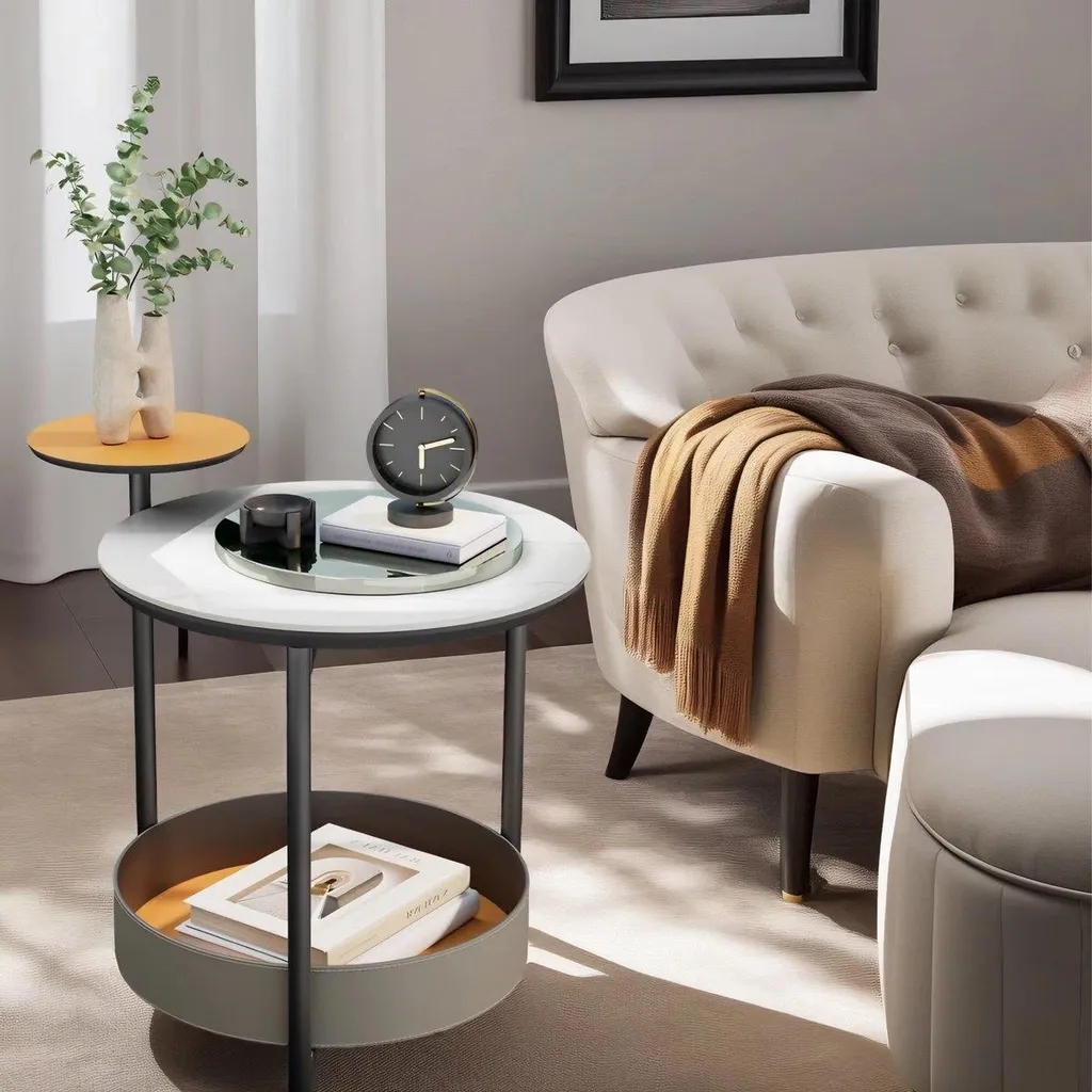 Petite table d'appoint Luxios stable et design pour petits espaces déco - 2