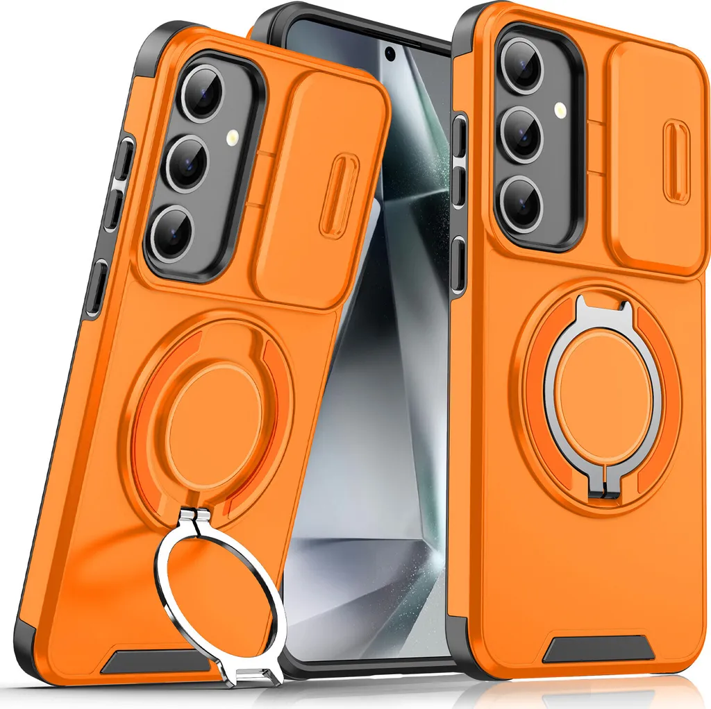 Cover Samsung S25 FE con Protezione Fotocamera e Supporto Magnetico