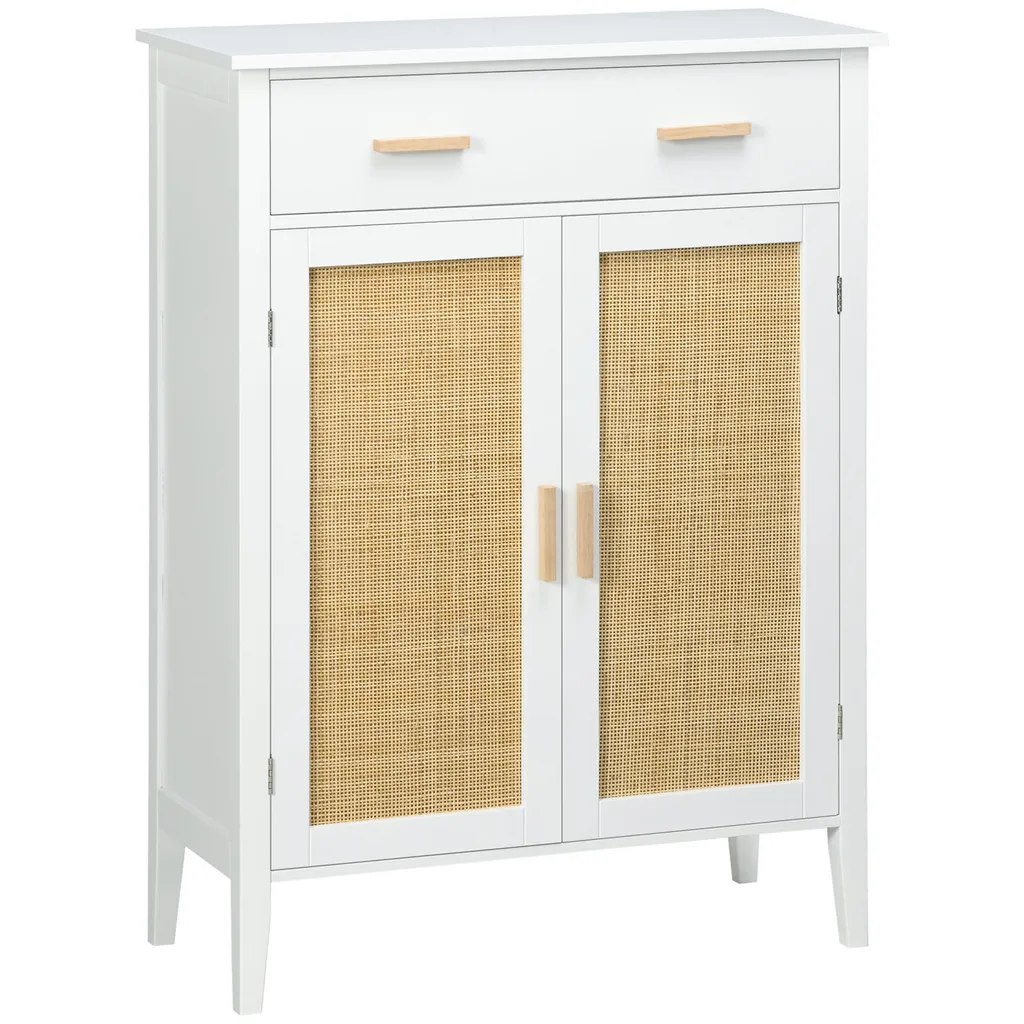 HOMCOM Meuble à chaussures 2 portes basculantes blanc 80 x 35 x 110 cm