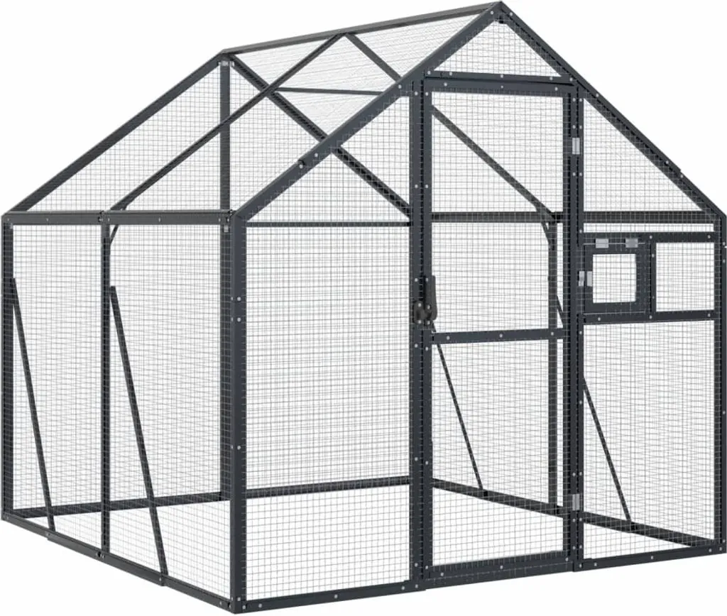 Volière Jardin Aluminium 1,79x2x1,85 m : Espace de Vol pour Perroquets