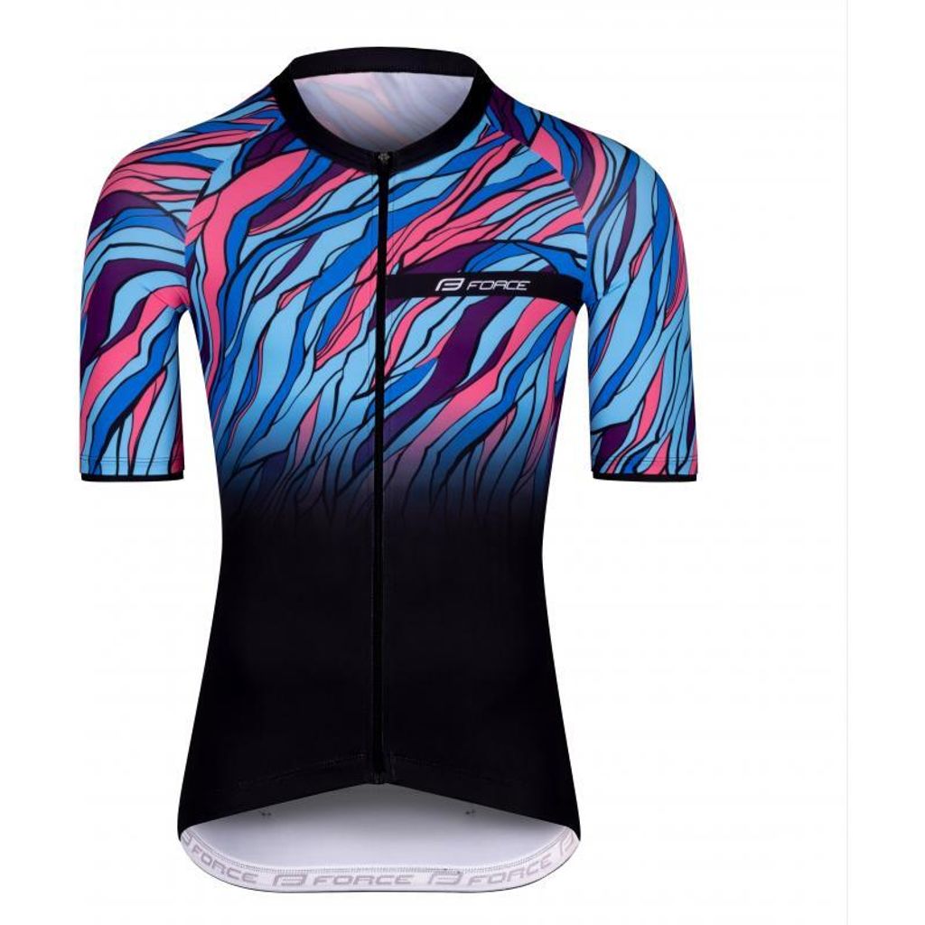 Force Life Trikot Herren kurz schwarz-blau-pink größe M 90011953-M